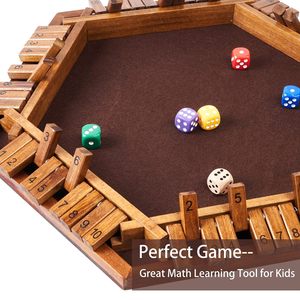เกมกระดานลูกเต๋าในกล่องไม้ เกมคลาสสิกสำหรับครอบครัว สนุกสนาน พกพาสะดวก เกมบนโต๊ะ - Product Image 2