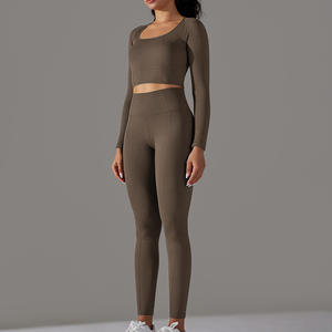 Ensemble de vêtements de sport respirants pour femmes, ensemble de vêtements de sport pour femmes, tenue de yoga 2 pièces avec leggings et soutien-gorge de sport pour les entraînements de fitness - Product Image 6