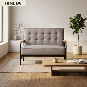 Sofá Cama Seccional de Dos Plazas Tapizado en Tela con Respaldo Acolchado, Estructura y Patas de Metal, Diseño Contemporáneo para Sala de Estar - Product Image 5
