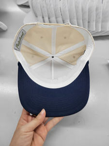 Fabriqué en usine au Vietnam, casquette de baseball structurée à 5 panneaux bicolore avec logo brodé 3D personnalisé et corde, style sportif quotidien - Product Image 6