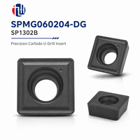 SPMG060204-DG SP1251B Plaquette de foret en carbure revêtue PVD pour acier, acier inoxydable, fonte, perçage CNC avec dureté de 90 HRA