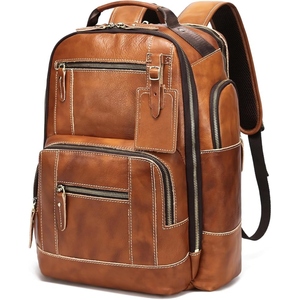 Mochila Vintage de Cuero Genuino, Multifuncional, con Correa de Hombro, Unisex, Cierre de Cremallera, Capacidad de 36-56L - Product Image 2