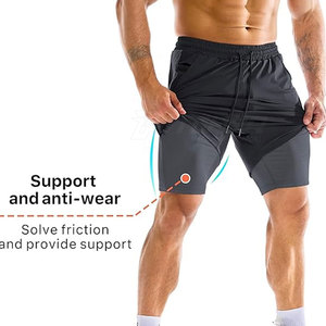Pantalones Cortos Deportivos para Hombre de Alta Calidad, Secado Rápido, Tela Elástica, para Gimnasio y Ropa Deportiva - Product Image 4