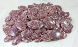 Pierres précieuses en vrac de qualité supérieure, cabochons en lepidolite rose, cristaux naturels, lot en gros - Product Image 4