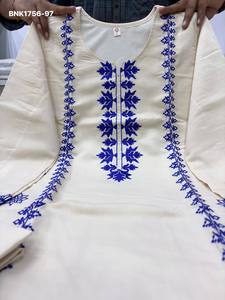 Good Quality Chanderi Silk with Thread-Embroidered Readymade Full-Sleeve <b>Kurti</b>-Pant Ethnic Co-ord Supplier from Surat - Product Image 2