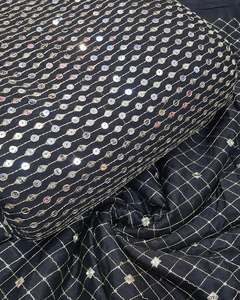 Designer Sequin Embroidery Fabric Satin Organza Lace <b>Textile</b> For Couture Dress Boutique And Fashion Industry - Product Image 6