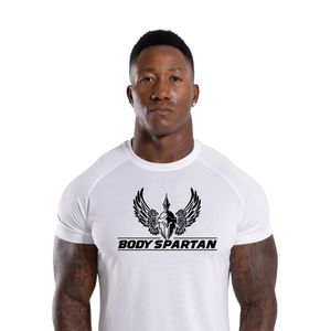 Men's <b>White</b> Performance T Shirt Premium Cotton Crew Neck Athletic Training Gym Fitness Casual Sportswear Everyday Tee - Product Image 1