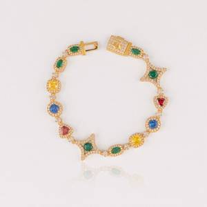 Hip Hop Iced Out <b>Bracelet</b> Classic Diamond <b>Bangle</b> <b>Bracelet</b> Women's Everyday Wear Round Brilliant Cut <b>Bracelet</b> - Product Image 4