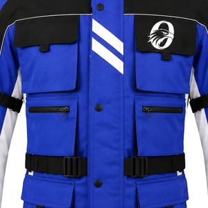 Blue Black Motorbike <b>Set</b> for Men Motorcycle Jacket and Riding Pants Protective Suit Durable Touring Gear Adventure Sports App - Product Image 6