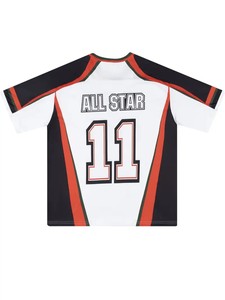 เสื้อฟุตบอลอเมริกันแบบสั่งทำ OEM ออกแบบเอง พิมพ์ลายแบบ Sublimation ผ้าโพลีเอสเตอร์ 100% แห้งเร็ว ระบายอากาศได้ดี สไตล์ผู้ชายระดับเอลีท - Product Image 3