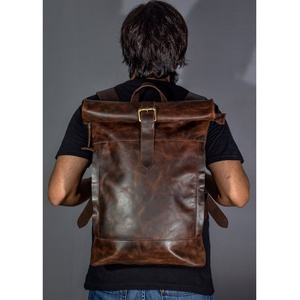 Breathable Cheap Price Leather Laptop <b>Backpack</b> for Women Comfortable Large Capacity Casual use stylish logo Leather <b>Backpack</b> Bag - Product Image 4