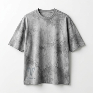 เสื้อยืดผู้ชายไซส์ใหญ่ ลายไท-ได แขนสั้น คอกลม ผ้าเจอร์ซีย์คอตตอนสีเทา ลายพิมพ์ สไตล์สตรีทแวร์ - Product Image 2