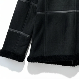 Premium <b>Men's</b> Leather <b>Shearling</b> Winter <b>Jacket</b> Genuine Sheepskin Fur Aviator Coat Luxury Warm Durable Style Wear - Product Image 5