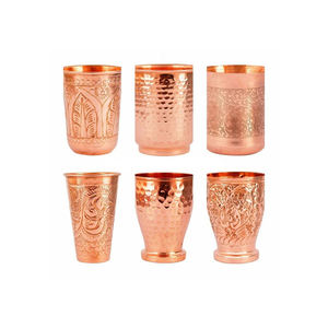 Elegante vaso de cobre martillado, a prueba de fugas, ligero, duradero y perfecto para uso en el hogar, restaurantes o como regalo. - Product Image 2