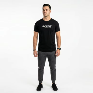 T-shirts thermiques pour hommes en gros avec impression personnalisée, T-shirt à manches longues en coton naturel, T-shirts élégants à col rond pour hommes - Product Image 1