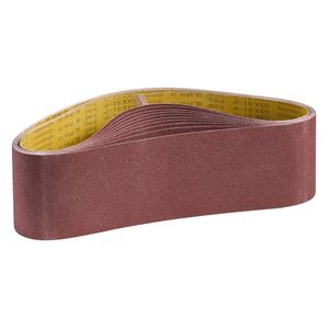 10 Pezzi Dischi Abrasivi per Levigatrice a Nastro 6 X 48 Pollici, Grana 80, Ossido di Alluminio per Lavorazione del Legno, Acciaio, Alluminio e Materiali Non Ferrosi - Product Image 1
