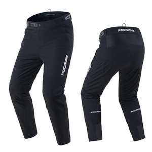 Motorcycle Leather Cordura Riding Pants with CE Removable <b>Knee</b> & Hip <b>Protectors</b> | Waterproof Biker Trousers | Hike Impex - Product Image 2