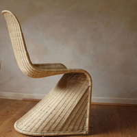 Chaise de salle à manger en rotin écologique et durable, chaise longue, siège de salon, fabrication de meubles sur mesure OEM ODM