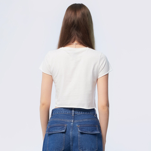 Stylish <b>women</b> crop <b>top</b> t shirt soft breathable fabric modern fit casual summer wear trendy short length tee comfortable Shirt - Product Image 2