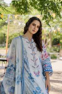 Collection de Costumes de Cérémonie et de Mariage 3 Pièces en Tissu Lawn Original Pakistanais de Marque, Broderie au Col, Dentelle et Boutons, Vente en Gros OEM 2026 - Product Image 2