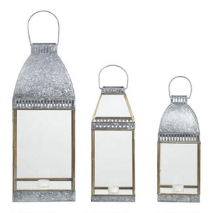Portavelas de farol galvanizado, farol colgante hecho a mano con alto acabado, decoración para el hogar y el Hotel, adornos a precio de fábrica - Product Image 1