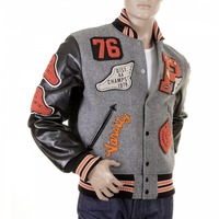 Veste de baseball personnalisée pour homme, qualité supérieure, broderie, streetwear tendance, fabricant OEM ODM