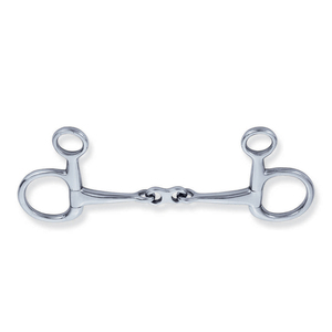 Bridon de cheval en acier inoxydable à double articulation, pièce buccale à simple articulation en acier inoxydable pour usage vétérinaire - Product Image 2