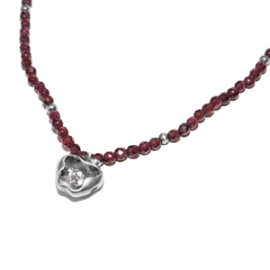 สร้อยคอสุดฮิตสร้อยคอจี้เงินรูปต้นแอปเปิลแดงสำหรับเครื่องประดับทำมือสุดหรู - Product Image 3