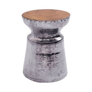 Tabourets latéraux en métal galvanisé et bois de qualité supérieure, tables d'appoint pour salon, meubles de maison, décoration de chambre à coucher, en vente - Product Image 3