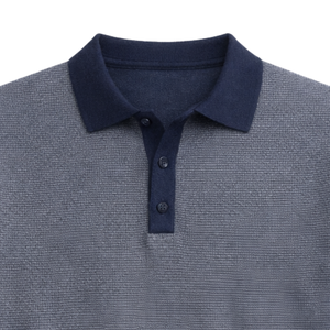Polo en tricot rayé pour homme, manches courtes, coupe ajustée, respirant, style décontracté, vêtements de qualité supérieure, collections haut de gamme - Product Image 2