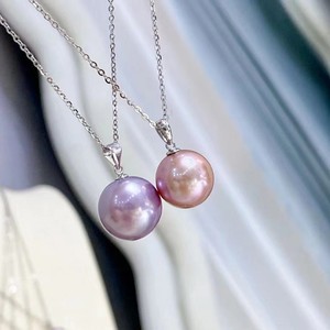 Collier en argent pur S925 avec pendentif en perle d'eau douce, style rétro français élégant, chaîne de clavicule à forte luminosité, collier en perle naturelle pour femmes - Product Image 3