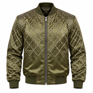 Chaqueta Varsity de Satén para Hombre de Alta Calidad, Diseño de Invierno a Prueba de Viento, con Tela de Satén Sostenible, Precio Razonable - Product Image 1