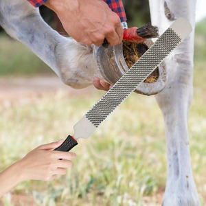 Râpe à sabots de cheval avec manche, lime à fer à cheval double face pour la coupe et la réparation des sabots, outil de toilettage pour ânes, chèvres et vaches - Product Image 1