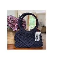Sac de plage d'été uni en paille naturelle, style panier mignon en macramé, sac à main seau pour accessoires de mode