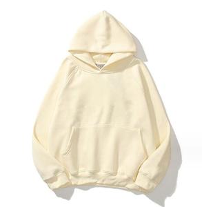 เสื้อฮู้ดดี้โอเวอร์ไซส์ผู้ชาย สีพื้น มีกระเป๋า แขนยาว สวมใส่สบายๆ สำหรับฤดูใบไม้ร่วง ผ้าฝ้าย 100% ผ้าเฟรนช์เทอร์รี่ ทรงพอดีตัว รุ่น 2027 - Product Image 1