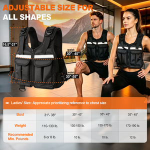 <span class=keywords><strong>Chaleco</strong></span> con Peso Ajustable de 2-12 lb, Transpirable, <span class=keywords><strong>para</strong></span> Entrenamiento de Fuerza en Casa, Gimnasio, Running, <span class=keywords><strong>CrossFit</strong></span>, Venta al Por Mayor - Product Image 3