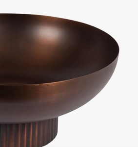 Bol décoratif en fer finition cuivre antique, centre de table moderne sur piédestal, pour mariage, baptême, Ramadan, Diwali, accent de décoration de luxe pour la maison - Product Image 6