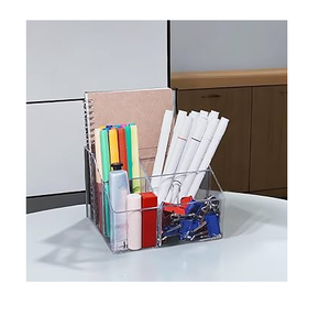 Acrylic Pen Display Stand Container Office School <b>Desk</b> <b>Wall</b> Mounted Stand Color Sketches Organizer Rack Acrylic Pen Holder - Product Image 3
