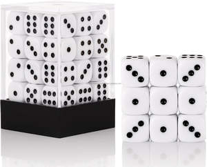 Falak World Export Best 16mm Square Logo RPG DND Juego de mesa Dados Artesanía de resina en blanco y negro a precio - Product Image 1