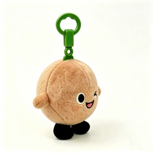 Customized Cartoon winking potato,<b>Cute</b> potato character plush pendant for backpacks,Soft brown potato plush toy <b>keyring</b> for kids - Product Image 3