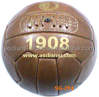 Ballons de football en cuir antique rétro vintage de haute qualité, légers et personnalisables, avec gants de boxe
