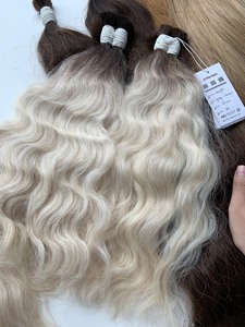 Factory Price Ombre Bulk <b>Hair</b> Extensions Blonde <b>Color</b> Straight 24 Inches From Nasa <b>Hair</b> - Product Image 4