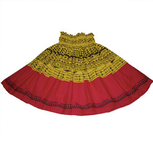 Falda Larga de Algodón 100% para Mujer, Bordada con Flores Hawaianas, Estilo Tropical, para Playa o Isla, Otoño, Casual, Ligera y Fluida - Product Image 4