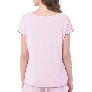 Customized Logo Women T Shirts Shorts <b>Set</b> Women's Casual Summer Wear Short Sleeve T-Shirt & Short <b>Set</b> Solid <b>Knit</b> Twin <b>Set</b> - Product Image 4