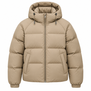Blouson d'hiver personnalisé pour homme, col montant, design à capuche, rembourrage doux, toile imperméable, respirante, antibactérienne, anti-UV - Product Image 2