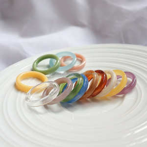 Modern American Design Resin Fashion <b>Rings</b> for Women & <b>Girls</b> Classic Stylish Adjustable Jewelry Finger <b>Rings</b>-Wholesale - Product Image 5