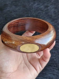 Wholesale Wooden Brass Bangle <b>Bracelet</b> Handmade <b>Boho</b> Style Fashion Jewelry - Product Image 5