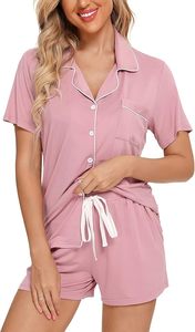 Conjunto de Pijama de 2 Piezas para Mujer, Manga Corta, Suave, para Verano e Invierno, Ropa de Dormir Cómoda, Pijama Mujer - Product Image 4