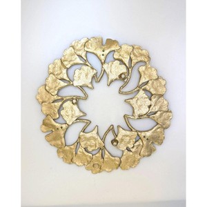 Round Silver Ginkgo Leaf <b>Table</b> Mat Oriental Design Decorative <b>Placemat</b> <b>for</b> Dining <b>Table</b> - Product Image 6