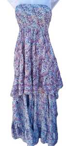 Alla moda donna lungo Casual da sera e uso quotidiano abito da giungla di seta in abbigliamento 2023 alla moda Maxi abito hippie - Product Image 2
